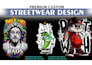 create amazing custom t shirt design for streetwear brand
